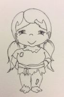 Cute little Frankenstein girl